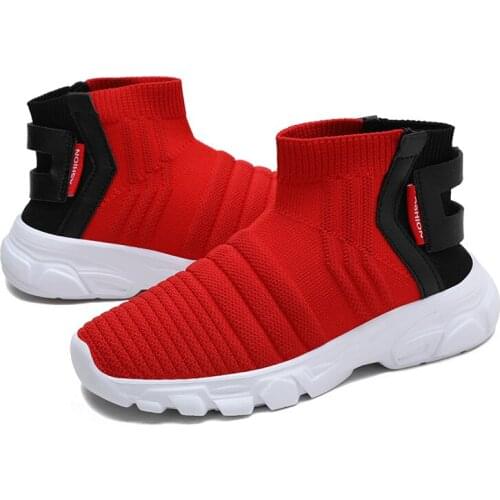 Fashion Kids Sock Sneakers Spring Summer Breathable Flying Weaven Lightweight Shoes For Children Sports Running Trainers Toddler