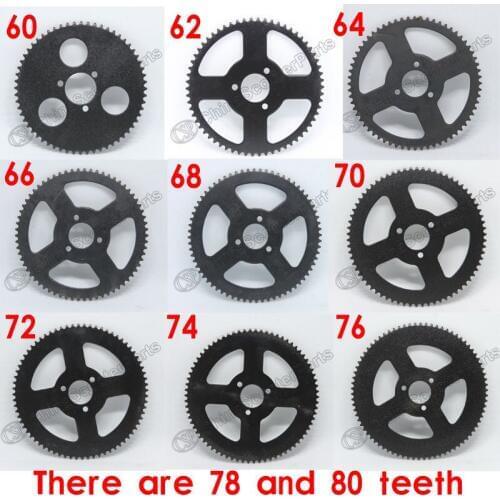 60 62 64 66 68 70 72 74 76 78 80 T Tooth 25H 26MM Rear Sprocket Mini Moto ATV Quad Dirt Pit Pocket Bike Chopper 47CC 49CC