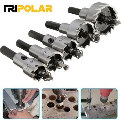 5 Pcs Carbide Tip HSS Drill Bit Saw Set Metal Wood Drilling Hole Cut Tool for Installing Locks 16/18.5/20/25/30mm hand tool sets