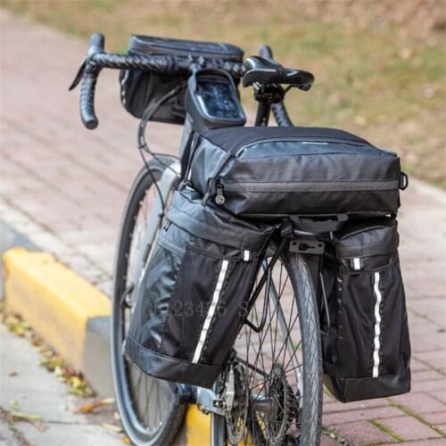 Upgrade 3 in 1 Bike Bags Rear Seat Trunk-Bag Waterproof Bicycle 50L MTB Cycling Luggage Multifunction Backpack