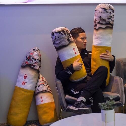 1pc 60/100cm Giant Size Creative Cigarette Plush Toys Funny Simulation Burning Cigarette Stuffed Pillow for Boyfriend Gifts