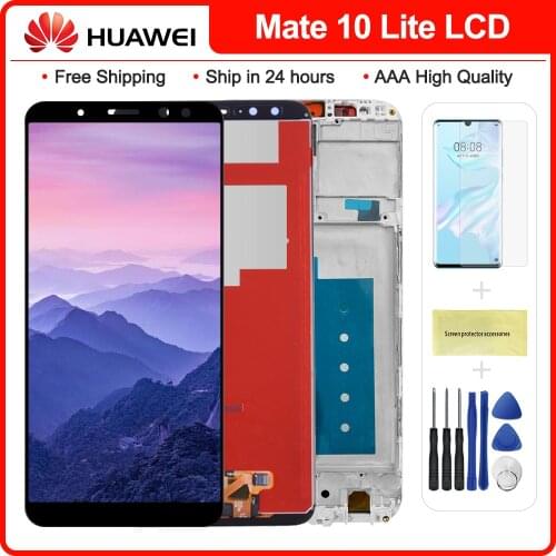 5.9'' Original Nova 2i Display For HUAWEI Mate 10 Lite LCD Touch Screen with Frame Display LCD For Huawei Nova 2i RNE-L21 LCD