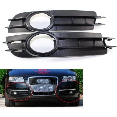 Fit For Audi A6 C6 05-08 Front Fog Light Lamp Grille Pair 4F0807681A