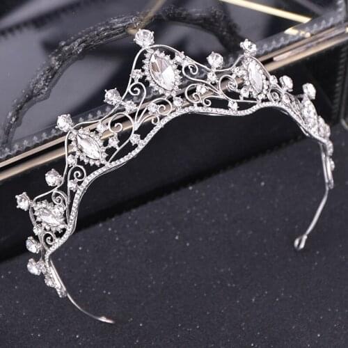 Bridal Crystal Tiaras Wedding Accessories Bride Hairwear Rhinestone Crowns For Women