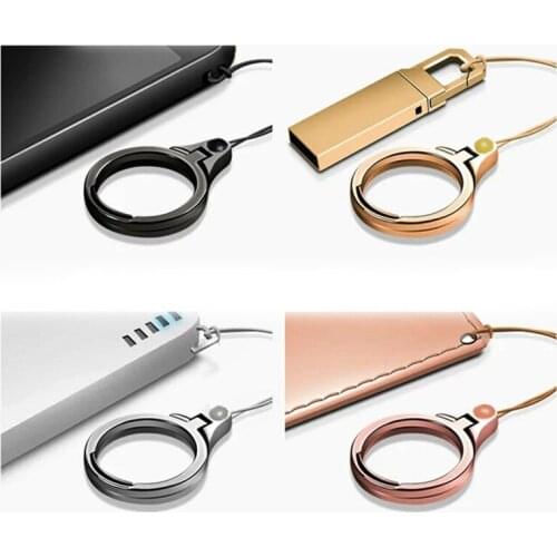 Universal metal Lanyard For Keys Phones Strap for iPhone 7 Plus 8 6S Keycord Lanyards Finger Mobile Holder Stand Accessories