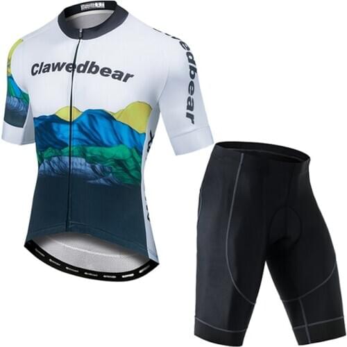 High quality compression breathable bike clothing mountain bike shorts sleeve set wholesale summer bicycle jersey