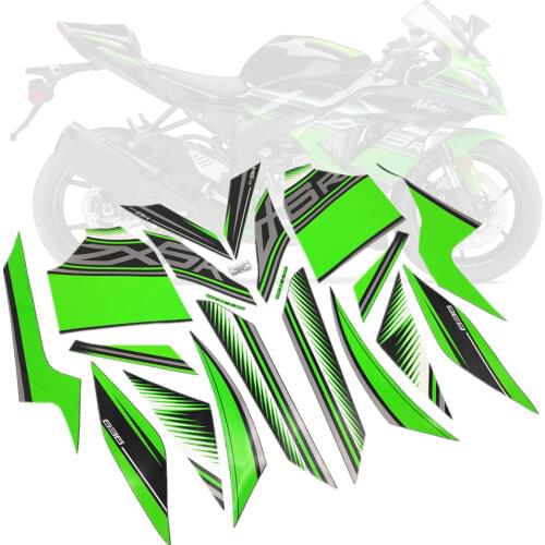 High Quality Silkscreen Applique Protector Racing Motorcycle For ZX6R ZX-6R 2013-2017 2014 2015 2016 Fairing Sticker Decals Kit