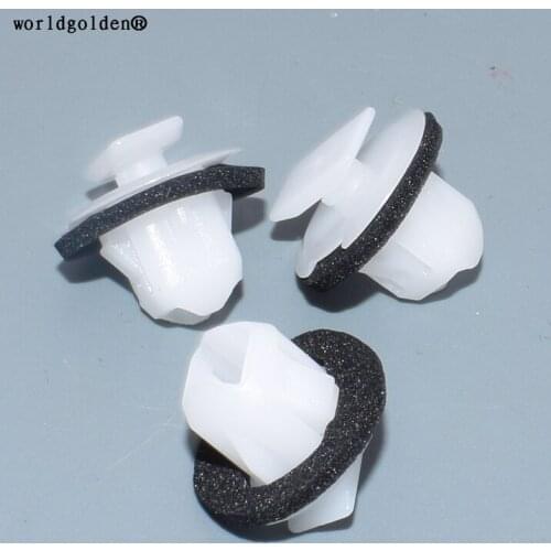 Worldgolden 100pcs plastic clip Rear Wheel Trim Retainer for Nissan 76882-JG10A