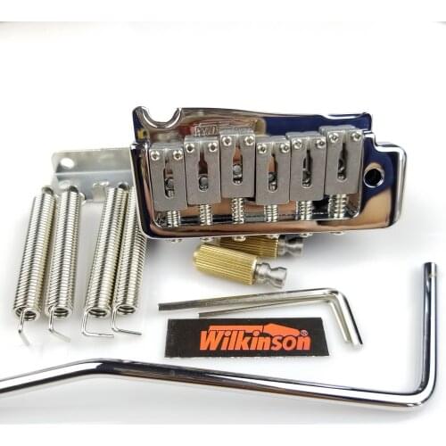 Guitar Parts WILKINSON WVP Electric guitar Tremolo System Bridge 2 Point Steel Saddle Tremolo System Chrome Silver Gold