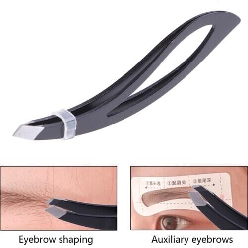 1Pc Stainless Steel Eyebrow Clips Eyebrow Tweezer Face Hair Beauty Slanted Pulle