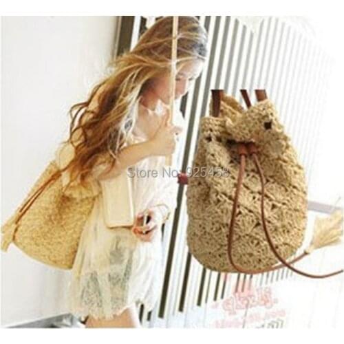 Women Messenger Straw Bags Fashion Womens Shoulder Tote Handbags Beach Bag bolsas femininas
