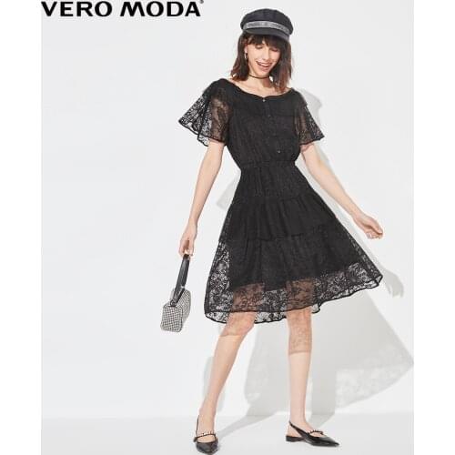 Vero Moda Womens Lace See-Through Off-the-shoulder Dress | 319361510