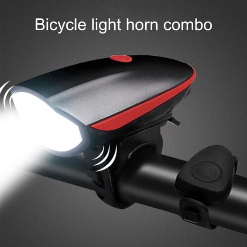 1 Set Bike Front Rear Light Horn Waterproof USB Charging Front Tail Light ​High-bright Front Lights Outdoor equipment for Riding