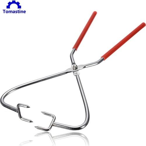 1Pcs Clay Clamp Ceramic Tools Pottery Clay Dipping Tong Pottery Ceramics Kilns Glaze Clamps Red Non-slip DIY Art Manual Tools