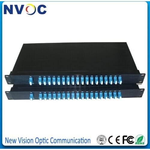 18Channel CWDM Mux or DEMUX 1U 19inch Al Rack,1*18 Dual Fiber Output,LC Port,1470-1610nm CWDM Mux Demux Rack