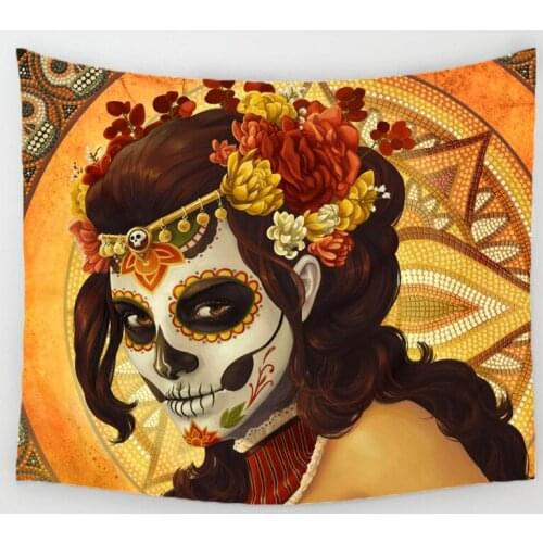 Indian Mandala Tapestry Hippie Wall Hanging Skull Printed Tapestries Bedspread Beach Mat Yoga Mat Blanket Table Cloth