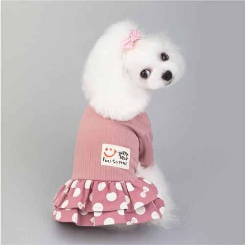 2021 Luxury Designer Dog Clothes Dress for Small Dogs Puppy Cotton Summer Dog Clothes for Girl Chihuahua French Bulldog Clothes