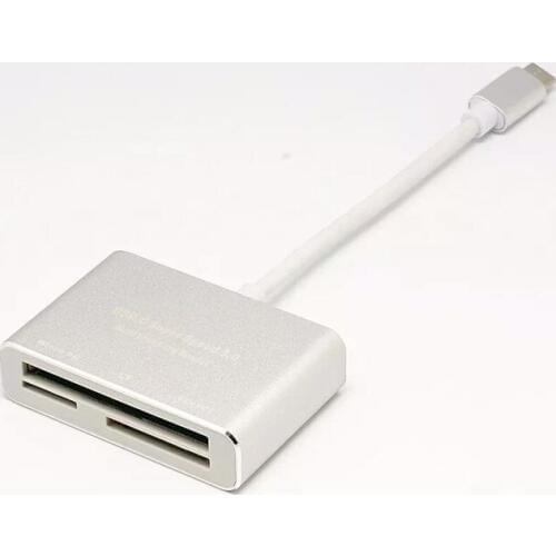 3 in 1 USB C Card Reader OTG Hub Type C to CF/SD/TF Card Readers for Macbook Phone and more USB-C Devices USB-C 3.0