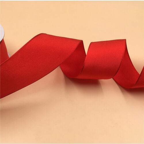 N1008 38mm X 25yards Solid Color Wired Edge Hot Red Taffeta Ribbon. Gift Bow,Wedding,Cake Wrap,Tree Decoration,Wreath
