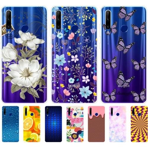 For Huawei Honor 20 Lite Case Soft Silicone TPU Painted Back Phone Cover Cases for Honor 20 Lite MAR-LX1H Russian Version 6.15"