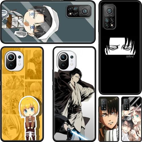 Japanese Anime attack on Titan Cell Phone Case for Xiaomi Mi Poco X3 NFC M3 F1 10T 9T Pro Note 10 A2 8 11 Lite 5G Cover Coque