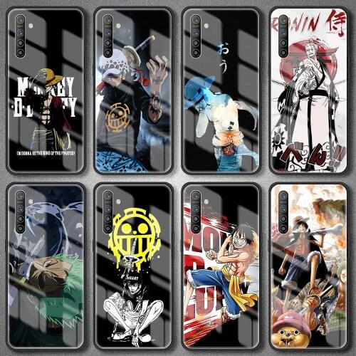 Phone Case for Oppo A9 2020 A52 Find X2 Lite Shell for Realme 6 7 5 Pro C3 XT 7i Tempered Glass Cover One Piece Anime Coque