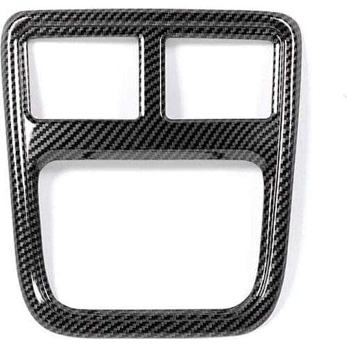 For 2011-2021 Dodge Charger Car Rear Air Conditioner Outlet Vent Cover Trim Frame Decor Accessories, ABS Carbon Fiber