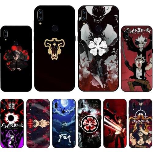 Anime Black Clover cool Phone Case For Xiaomi Redmi 7 9t 9se k20 mi8 max3 lite 9 note 8 9s 10 pro Cover Shell Funda Coque