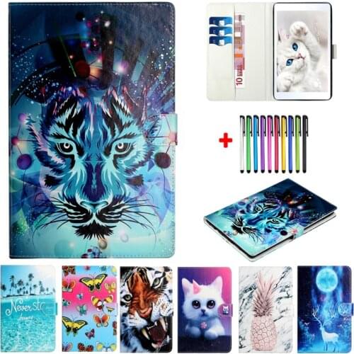 Painted Funda For Amazon Fire HD 10 Plus 2021 Cover Magnetic Wallet Card Slots Shell For Fire HD 10 Case 2021 11th Generation