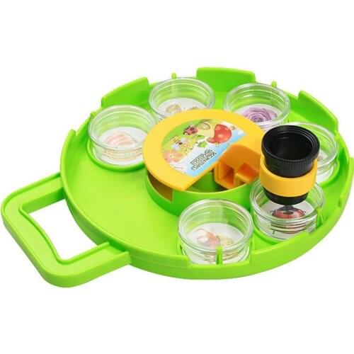 Kids Microscope Bug Catcher Viewer Set Magnifier Collection Case Explorer Toy