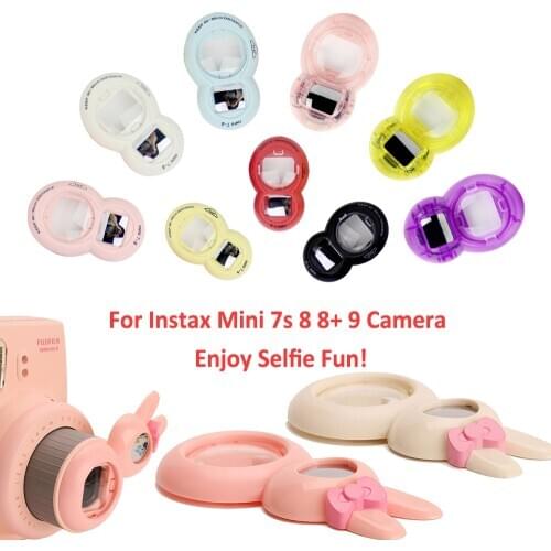 For Fujifilm Instax Camera Mini 9 Mini 8 Mini 7s PIC-300 Film Camera Close-Up Lens With Selfie Mirror With Cute Classic Design