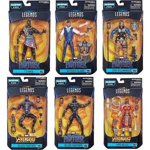 Hasbro Genuine Marvel Legends 6 Inches T Chaka Ulysses Klaw Erik Killmonger Joints Movable Action Figure Model Toys