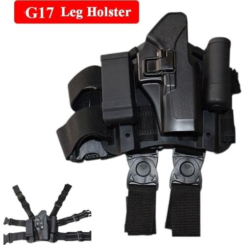 G17 Tactical Gun Holster Plastic Leg Hanging Waist Belt Gun Cover Holster Outdoor CS Field Shooting Hunting Military Gun Holster