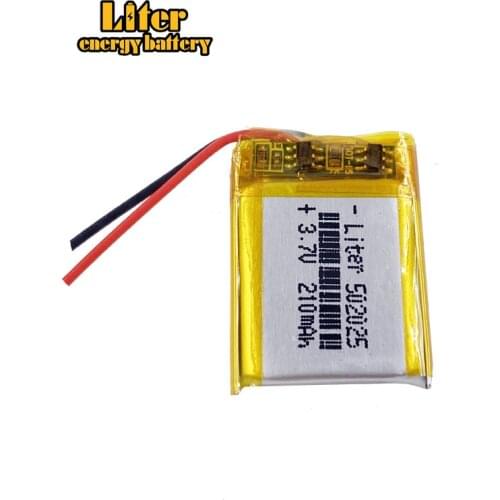 Li-Po 502025 3.7V 210mah Lithium polymer Battery With Protection Board For MP3 MP4 MP5 GPS Digital Products