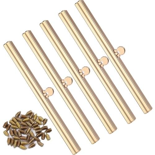 LMDZ 19cm/6Pcs Pink DIY Handbag Metal Frame Purse Kiss Clasp Lock Handle Coin Bags Supplies for Purse Making Accessories