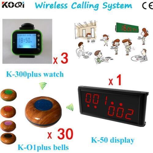 Fashion Nice Design Electronic Number Display K-236 With Watch K-300plus And Button K-O1plus Waiter Server Paging Service System