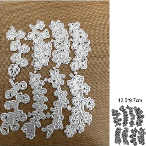 Metal Cutting Dies Cut Mold Flower Leaf Strip Decoration Scrapbook Paper Craft Knife Mould Blade Punch Stencils