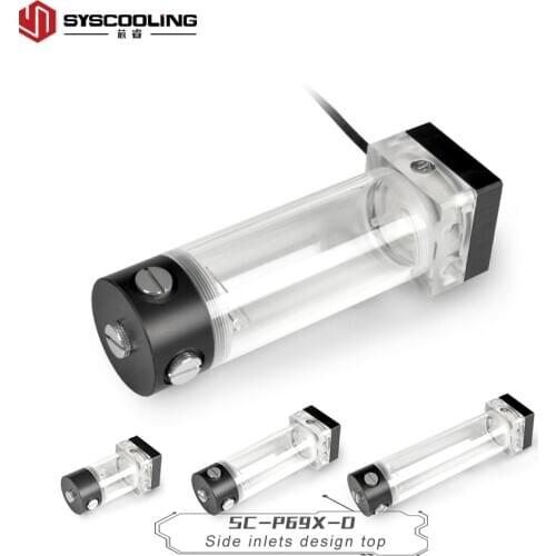Syscooling P69X-D water cooling pump side inlets design top PWM support 450L/H quiet pump for PC water cooling