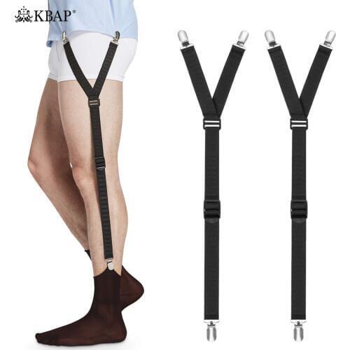 Men Shirt Stays Belt with Non-slip Locking Clips Keep Shirt Tucked Adjustable Shirt Holders Leg Thigh Suspender Garters Strap
