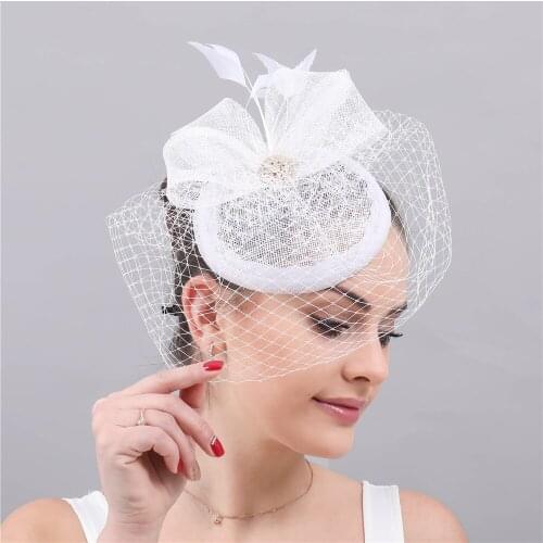 Women Sinamay wedding fascinators party hats elegant ladies race tea headpiece liene hair accessories derby fedora hats SYF606