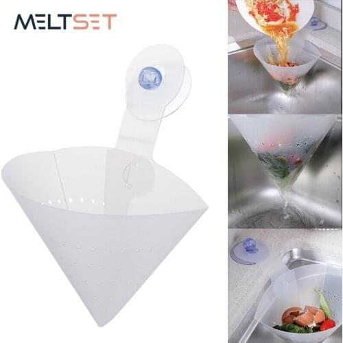 Foldable Kitchen Sink Strainer Self-Standing Sink Filter Food Vegetable Sink Stopper Drain Filter Kitchen Anti-Blocking Gadgets