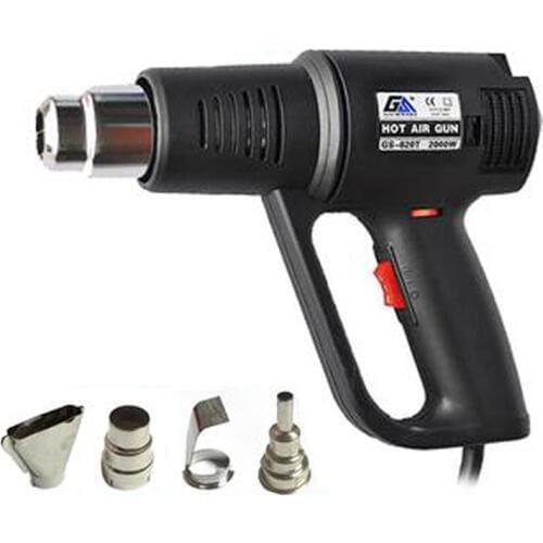 Thermostat Hot Air Gun Handheld Car Foil Bake Gun Tool Drying Gun Industrial Hot Hair Dryer Shrink Film GS-820T