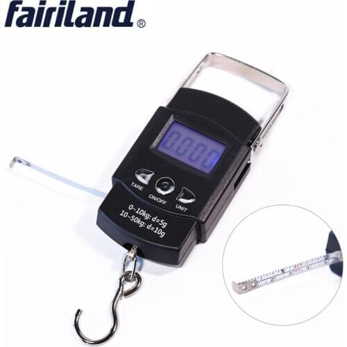 Fishing Scale 50kg/10g Digital LCD Display Suitcase Travel Handheld Weighing Hanging Luggage Scale Fishing Balance Weight