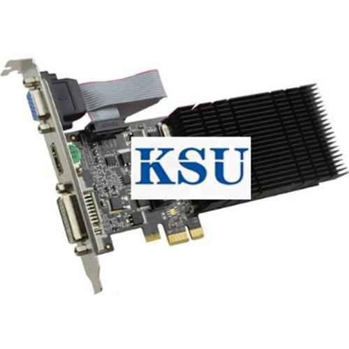 High Quality GT210 PCI-E1X 1GB DDR3 HDMI+ VGA +DVI port video graphic card Support split screen to display different screens