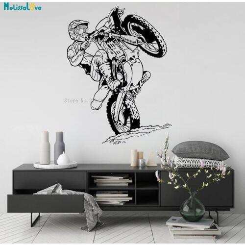 Motorcycle Competition Sports Decals Stickers Bedroom Living Room Wall Vinyl Art Home Decor Teen Nursery Murals YT2488