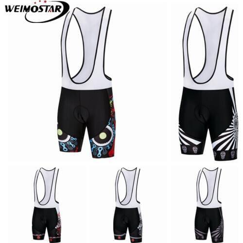 Weimostar multi-color logo breathable MTB bike cycling bib tight comfortable bicycle shorts gel padded cycling bib shorts men