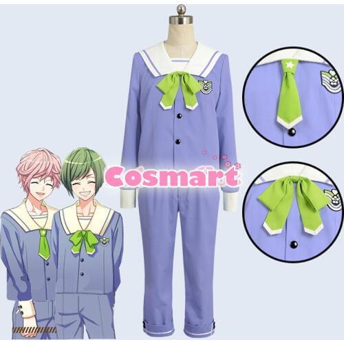 [Stock] 2017 New Game A3!Yusuri Figure Rurikawa Yuki Muku High School Uniform Top+Pants+Ties Cosplay Costume For Women