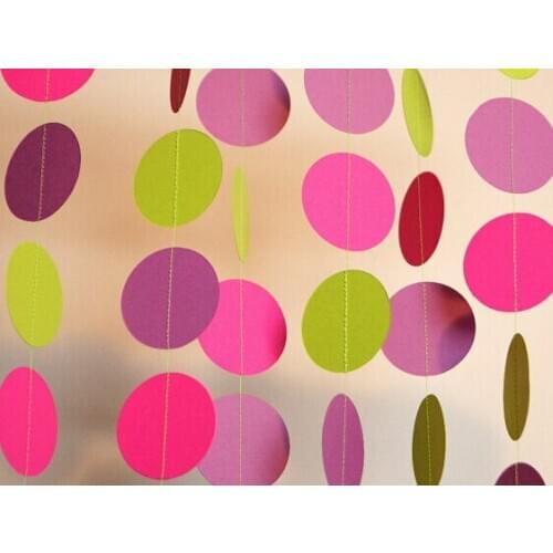 1.8 meter Hanging String Paper Flowers Party flag banner Decor Craft For event celebration wedding photo props Decoration Wh