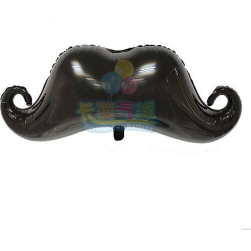 10pcs/lot Funny mustache foil balloon giant halloween black beard balloon thicken mylar baloon wedding party decor baloes