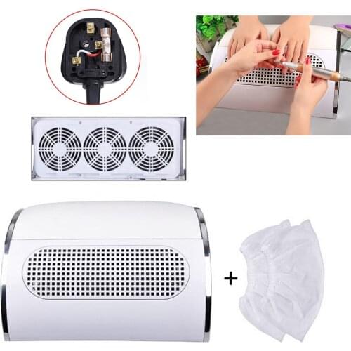 10pcs Non-woven Nail Art Tips Dust Bag Manicure Gel Dust Collector Polish Vacuum Cleaner Replacement Bags for 3 Fans Suction
